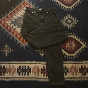 Madewell Womens Classic Straight Denim Jeans in Lunar Wash Black J2054 Size 29